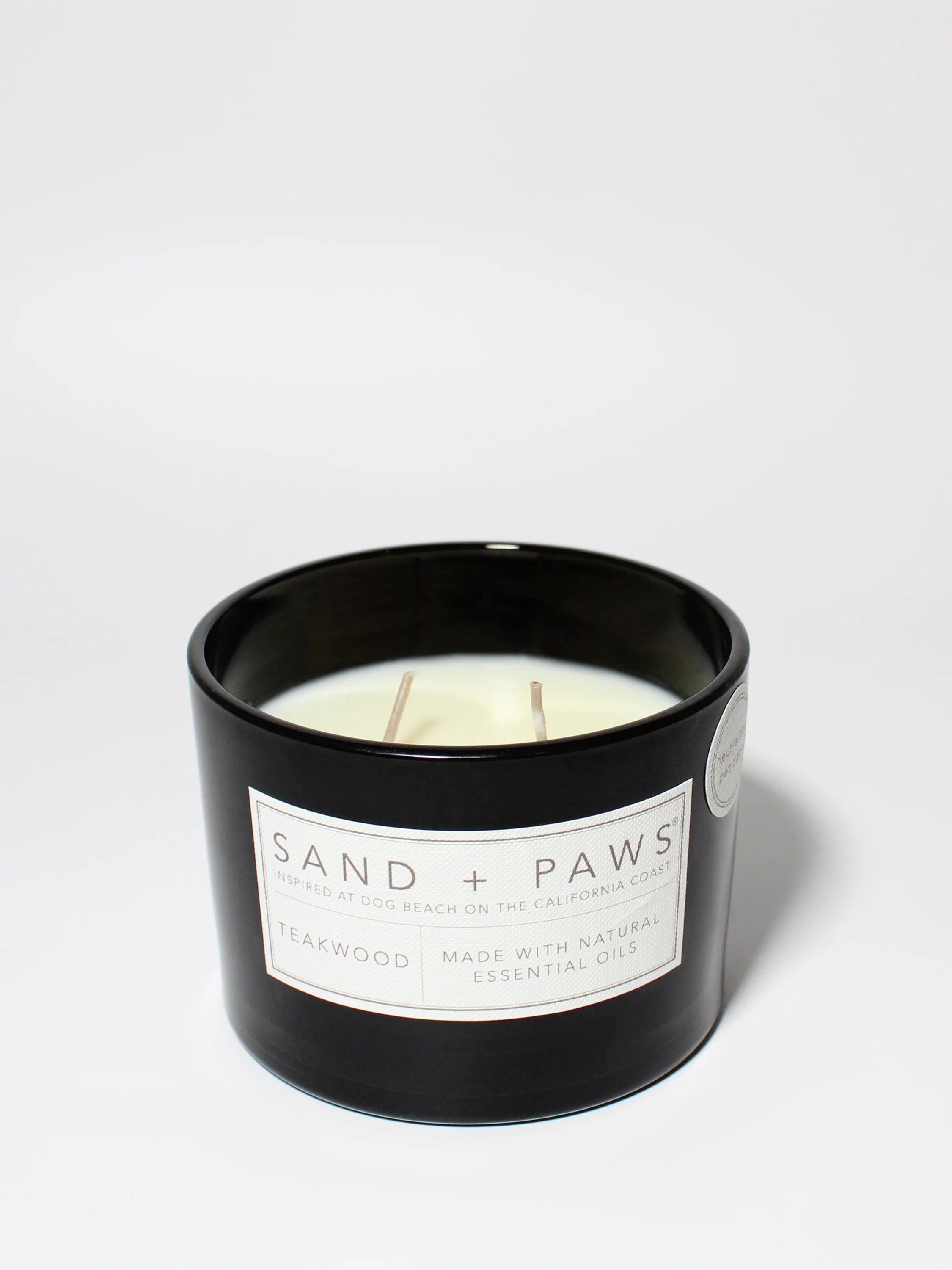 Sand + Paws Teakwood 12 oz scented candle - Image 3